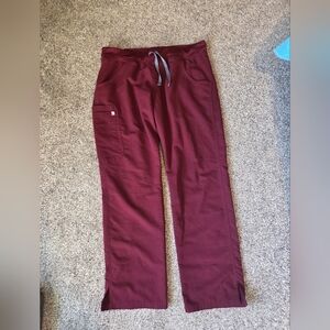 Figs Women's Burgundy Cargo Pants